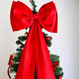 Red Christmas Decoration Bow - thumbnail 3