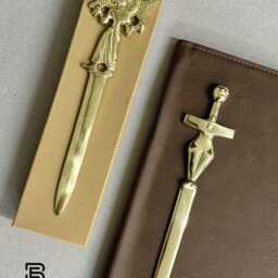 Handmade Bronze Cross Letter Opener - Christian Gift, Religious Desk Accessory, Executive Cyprus Souvenir With Gift Box - thumbnail 2