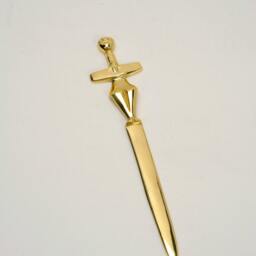 Handmade Bronze Cross Letter Opener - Christian Gift, Religious Desk Accessory, Executive Cyprus Souvenir With Gift Box - thumbnail 3