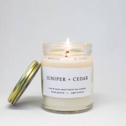 Juniper + Cedar Modern Soy Candle - Desert Southwest Tree Forest Scented New Mexico Arizona Colorado Mojave - thumbnail 3