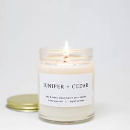 Juniper + Cedar Modern Soy Candle - Desert Southwest Tree Forest Scented New Mexico Arizona Colorado Mojave - thumbnail 2