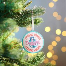 Empowering Women Christmas Bauble - Gloss Hardboard Ornament - thumbnail 3