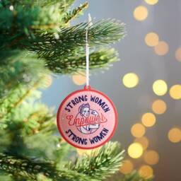Empowering Women Christmas Bauble - Gloss Hardboard Ornament - thumbnail 1