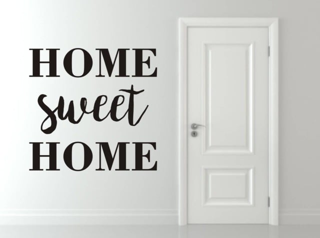 Home Sweet Wall Quote, Welcome Decal, Vinyl Decal Art, Sticker - image 1