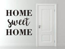 Home Sweet Wall Quote, Welcome Decal, Vinyl Decal Art, Sticker - thumbnail 1