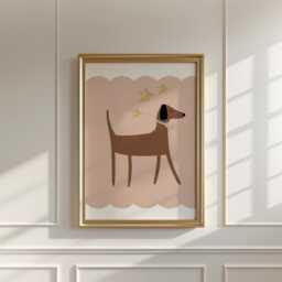 Dachshund Dog Wall Print For Home, Childrens Nursery Or Bedroom - thumbnail 3