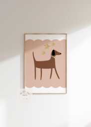 Dachshund Dog Wall Print For Home, Childrens Nursery Or Bedroom - thumbnail 1