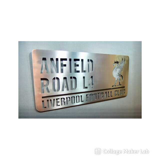 Lfc Anfield Road L4 Steel Sign Liverpool Football Club Metal Wall Art - image 1