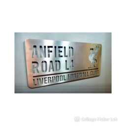 Lfc Anfield Road L4 Steel Sign Liverpool Football Club Metal Wall Art - thumbnail 1