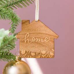 Corporate Gifting Personalized Wood Holiday Ornament [Employee Appreciation, Client Partner Gifts, Realtor Closing Christmas Gifts] - thumbnail 3