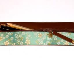Japanese Fabric Pencil Case Leather Japan - thumbnail 4