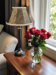 Bespoke Handcrafted Dark Bronze Paisley Fabric Tapered Drum Lampshade British Handmade