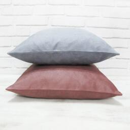 Dusty Rose Vegan Suede Pillow Cover Modern Scandinavian Decor - thumbnail 2
