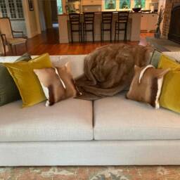 Springbok Cushion Cover, Throw Pillow Natural Skin Cover - 17x17 - thumbnail 3