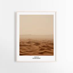 Golden Desert Art Print Beige Landscape Photography, Montreal Creation - thumbnail 1