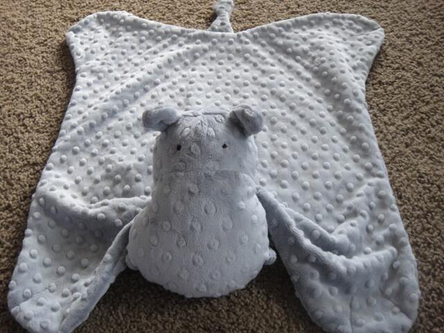 Baby, Minky Snuggle Blanket Toy, Animal Security Blanket Buddy, Sculptured With Head, Elephant, Cows, Dogs, Frogs, Giraffes, Lions - image 1