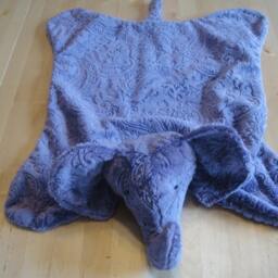 Baby, Minky Snuggle Blanket Toy, Animal Security Blanket Buddy, Sculptured With Head, Elephant, Cows, Dogs, Frogs, Giraffes, Lions - thumbnail 2