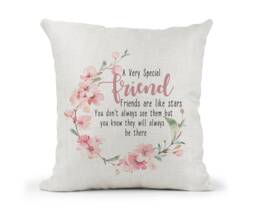 Special Friend Cream Canvas Cushion, Scatter Home Decor, Friends Are Like Stars Gift - thumbnail 1
