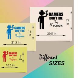In-Style Decals Wall Vinyl Decal Home Decor Art Sticker Gamers Don't Die They Respawn Boy Guy Video Game Computer Games Room Design 2539 - thumbnail 2