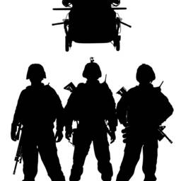 Military Decals, Soldier Silhouette, Army Helicopter, Airforce Decal, Armed Forces Decor, Patriotic Themed Wall Art - thumbnail 2
