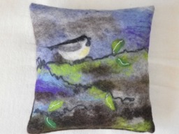 Pillows, Pillow Cover Felted, Sofa Pillow, Felt, Nanofilzen - thumbnail 1