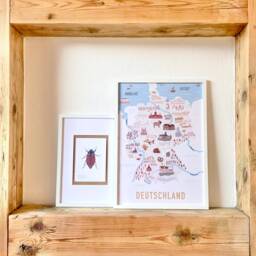 Poster Germany A3 - Print Children's Poster Room Child Baby Illustration Learning Decoration -- Herz & Papier - thumbnail 3