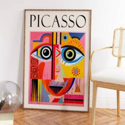 Picasso Abstract Faces Exhibition Poster, Boho Wall Print, Art Decor, Retro Art, Print - thumbnail 3