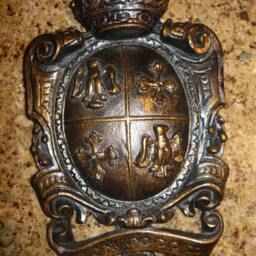 Shield Wall Plaque With Eagle, Cross, Crown- Pick Your Color - Coat Of Arms Fleur Medieval Home Decor. Royal Office. Fleurdelisjunkie - thumbnail 4
