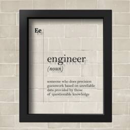 Transparent Engineer Definition Print Gift For Coworker New Job Office Decor Home Wall Art Professions Dictionary Scandinavian Typography - thumbnail 2