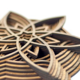 "Layered 3D Wood Art - ""The Pinwheel" - thumbnail 2