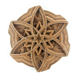 "Layered 3D Wood Art - ""The Pinwheel" - thumbnail 1