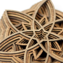 "Layered 3D Wood Art - ""The Pinwheel" - thumbnail 3