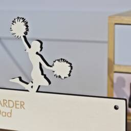 Personalised Cheerleader Medal Hanger Birch Wood Bedroom Wall D??cor - thumbnail 2