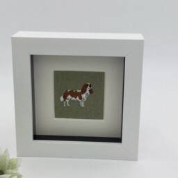 King Charles Cavalier Spaniel Dog Picture, Framed Fabric Wall Art By Sophie Allport - thumbnail 3