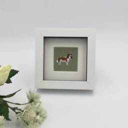 King Charles Cavalier Spaniel Dog Picture, Framed Fabric Wall Art By Sophie Allport - thumbnail 2