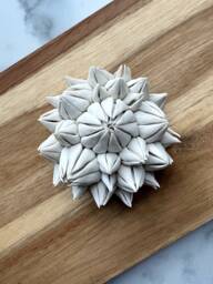 Protea Porcelain Mini Wall Sculpture - Textured Art, White Ceramic - thumbnail 1