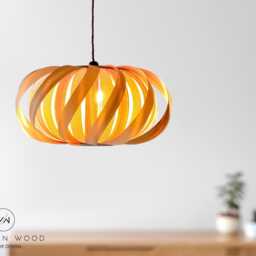 Pendant Light/Ceiling Lamp From Wood Veneer - Olive Ash - thumbnail 3