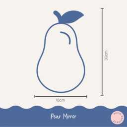 Pear Shatterproof Mirror - Perfect Gift For Bedroom & Nursery Fruit - thumbnail 4