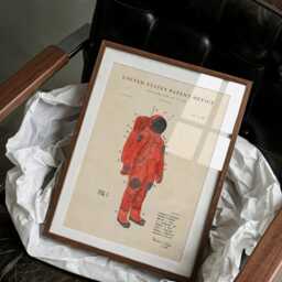 Space Suit Patent Print Vintage Wall Art - thumbnail 2