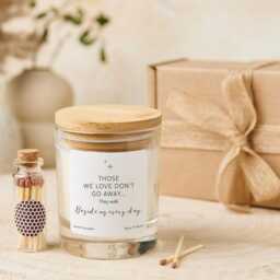Memorial Candle Gift Those We Love Don't Go Away Sympathy Remembrance Bereavement Keepsake Present For Family Or Friends Sorry Loss - thumbnail 2