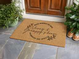 Nanny & Grumpsy's House Mat - Where Memories Are Made Spoiled Grandkids Rug - thumbnail 1