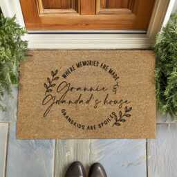 Nanny & Grumpsy's House Mat - Where Memories Are Made Spoiled Grandkids Rug - thumbnail 3