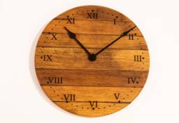 Hand Crafted Oak, Scotch Whisky Barrel Lid, Small Farmhouse Wall Clock