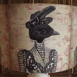 Miss Peacock Lampshade, Steampunk, Shabby Chic, Fatta Da Mamma - thumbnail 4