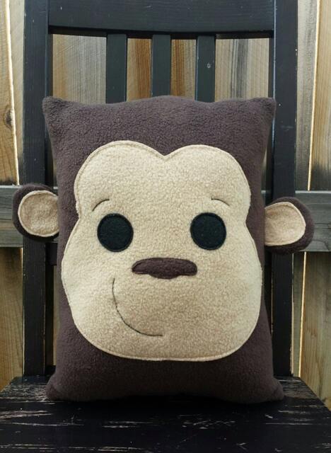 Monkey, Monkey Pillow, Plush, Cushion, Gift - image 1