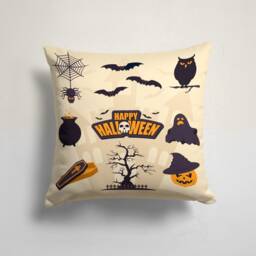 Happy Halloween Pillow Top/Funny Pumpkin Cushion Case/Bat Cover/Ghost Cat Case/Halloween Party/Pumpkin Witch Hat Top - thumbnail 3