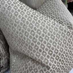 Beige Textured Cushion Cover, Decorative Pillow Cover For Sofa Or Bed, Livingroom Bedroom Home Accessories, Woven Designer Fabric - thumbnail 3