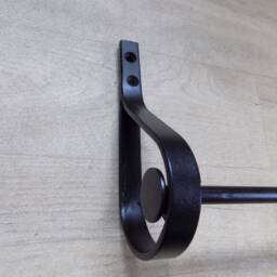 Curtain Rail Set-Uphandcrafted in The Uk.wrought Iron - Forged Steel + Free Fixing Kit - thumbnail 3