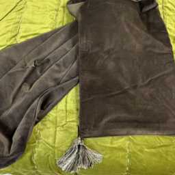 Cotton Velvet Tassel Throw Blanket, Sofa Bed Decor - thumbnail 2