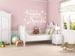 Motivational Wall Quote Decal Never Dull Your Sparkle, Modern Vinyl Art - thumbnail 1